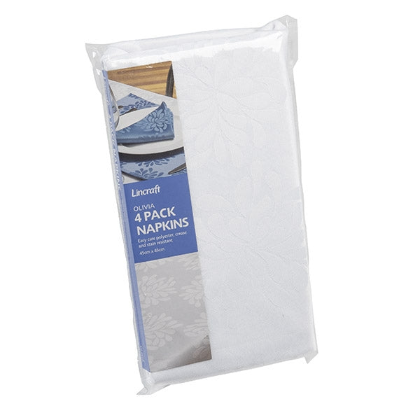 Jacquard Napkins, 45x45cm- 4pk