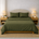 Athena Microfibre Bed Sheet Set - Olive | Super Soft & Easy Care