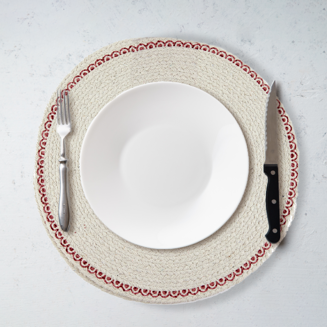 Formr Cotton Braided Placemats- 4pk