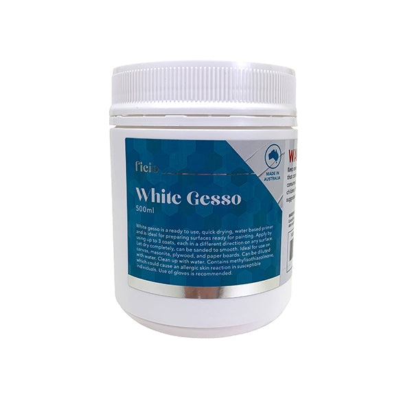 Ficio Acrylic Paint Gesso Medium, 500ml