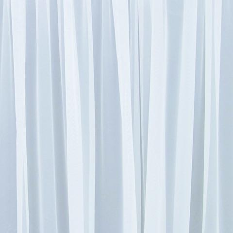 Woven Voile Curtain Pack, White- 213cm Drop