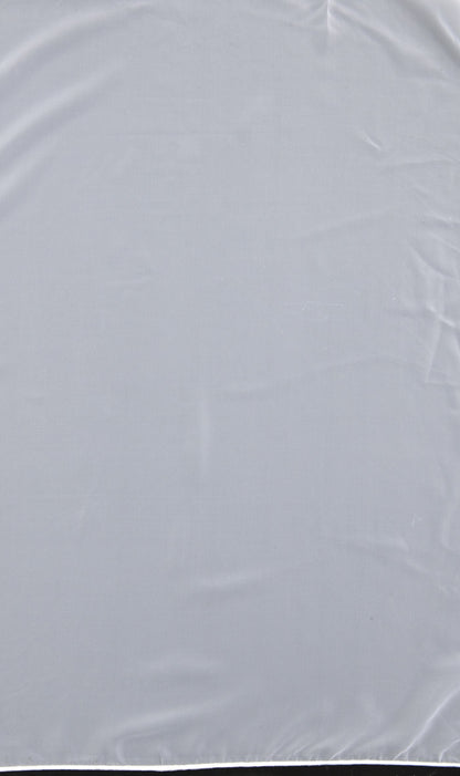 Woven Voile Curtain Fabric, Ivory- 213cm Drop