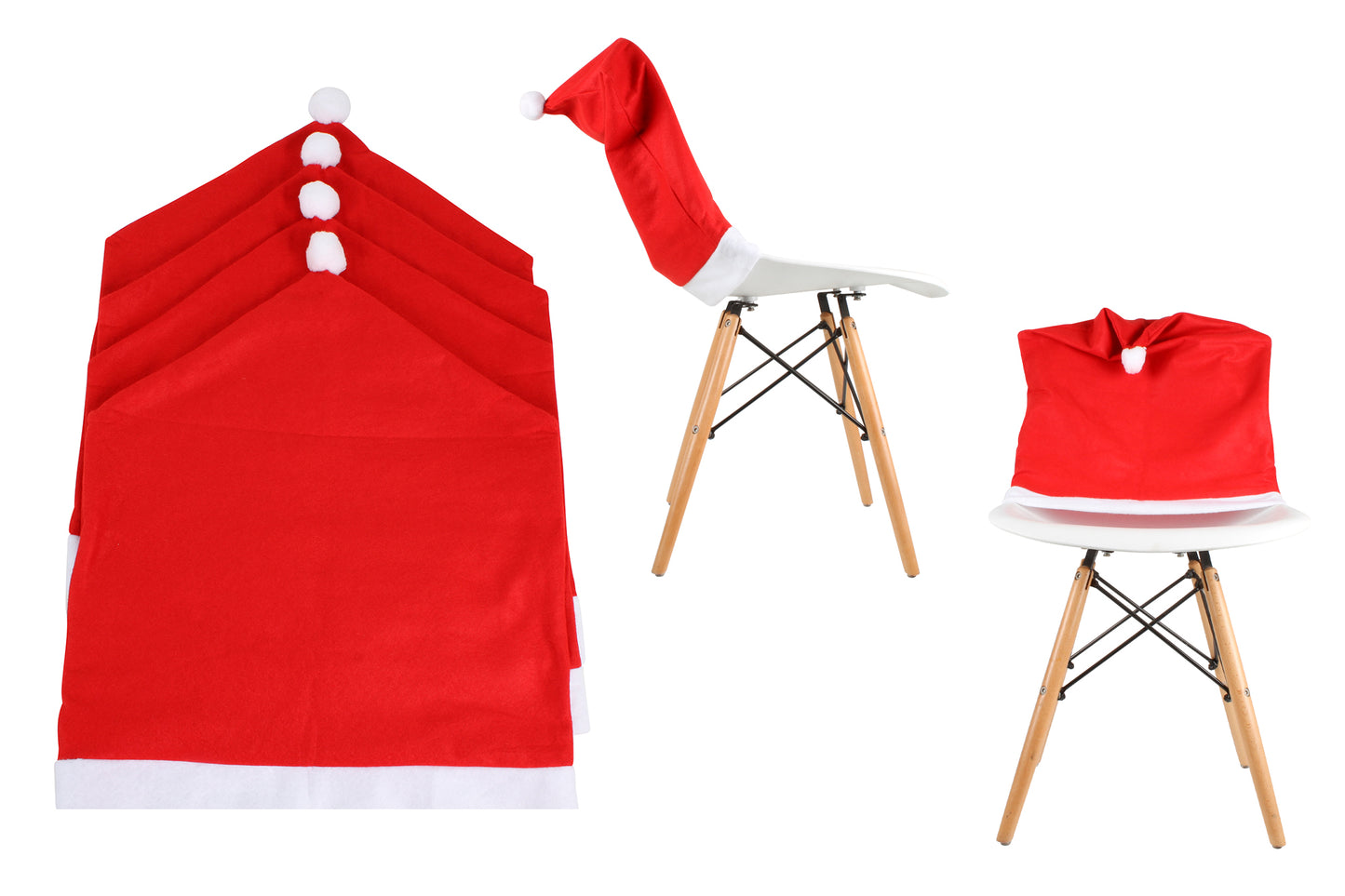 Christmas Santa Chair Covers, 61x48cm- 4pk