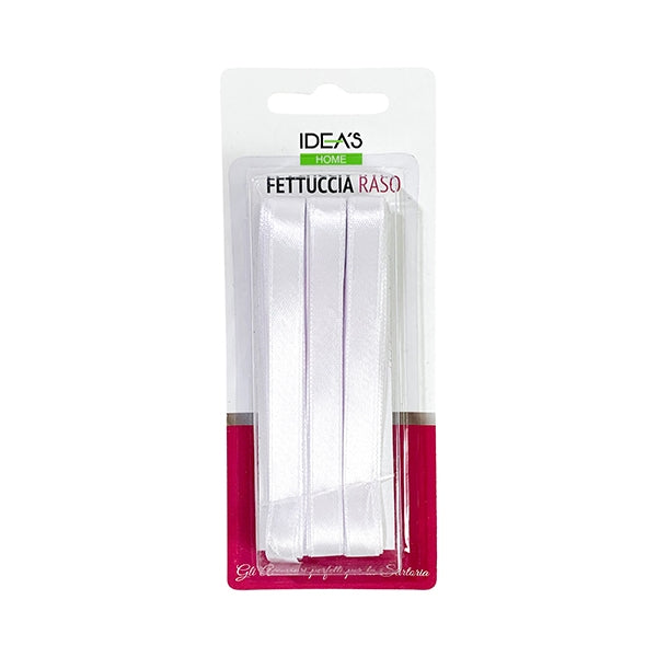 Idea's Home Satin Ribbon, White- 10mm x 6m