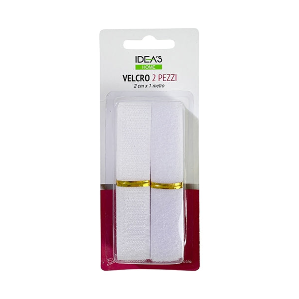 Idea's Home Sew On Hooks & Loops, White- 2cm x 1m