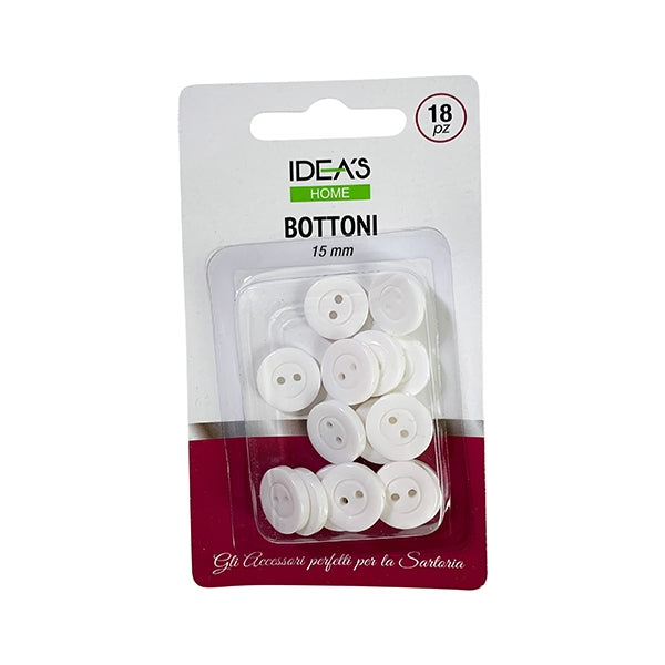 Idea's Home Button, 15mm White-18pk