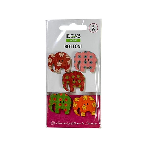 Idea's Home Button, Elephant- 5pk