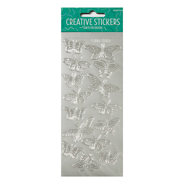 Arbee Stickers, Butterflies Silver