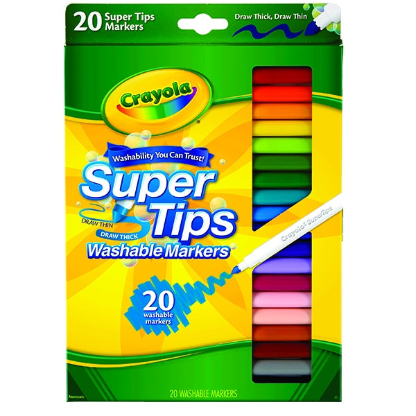 Crayola SuperTips Markers, 20pk