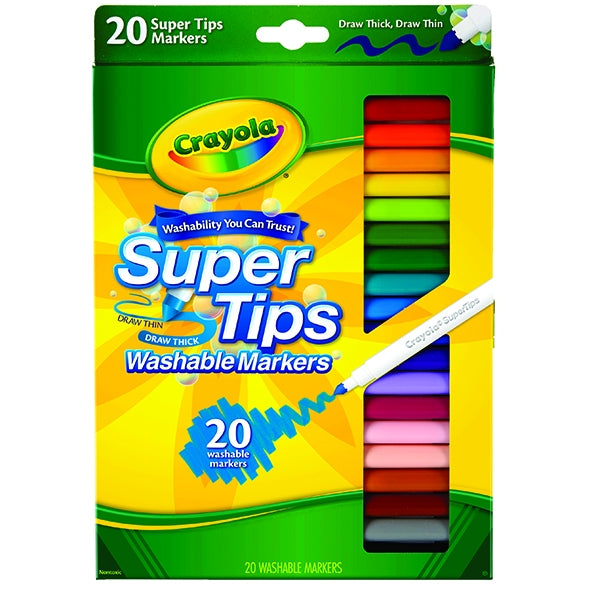 Crayola SuperTips Markers, 20pk – Lincraft