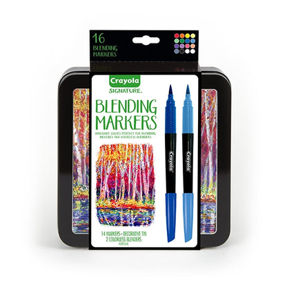 Crayola Signature Blending Markers in a Tin- 16pk