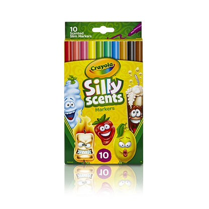 Crayola Silly Scents Slim Markers, 10pk