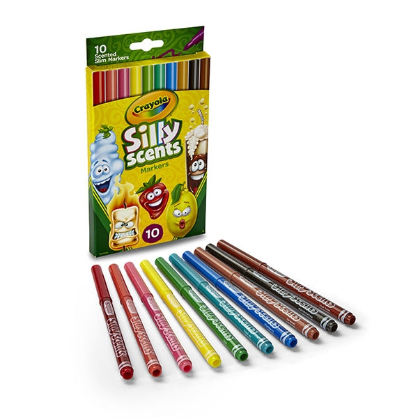 Crayola Silly Scents Slim Markers, 10pk