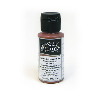 Atelier Free Flow Artist's Acrylic Series 1, Burnt Sienna Natural- 60ml