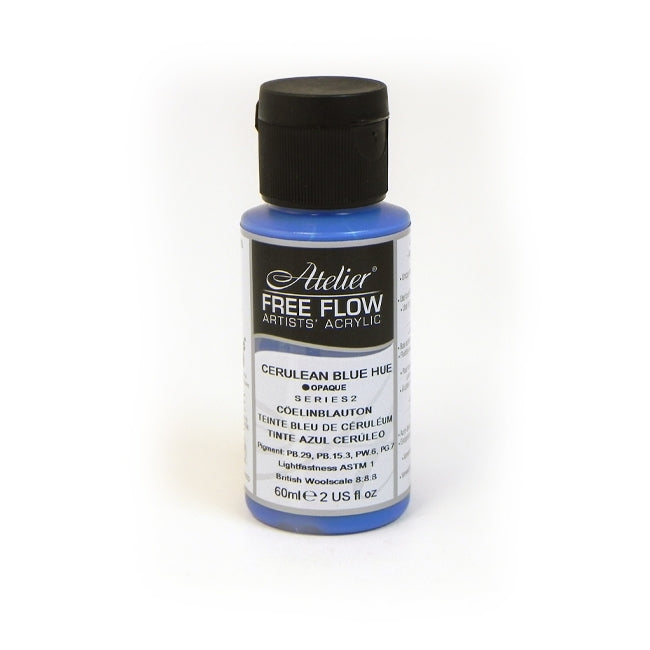 Atelier Free Flow Artist's Acrylic Series 2, Cerulean Blue Hue- 60ml