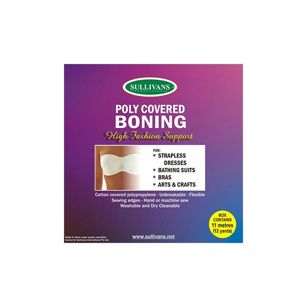 Sullivans Poly Boning, White-12 mm