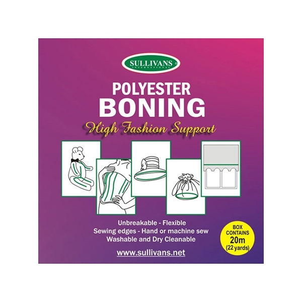 Sullivans Poly Boning, Black-  6 mm