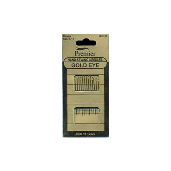 Sullivans Hand Sewing Needles, Sharp / Gold Eye