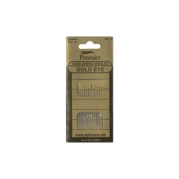 Sullivans Hand Sewing Needles, Crewel / Gold Eye