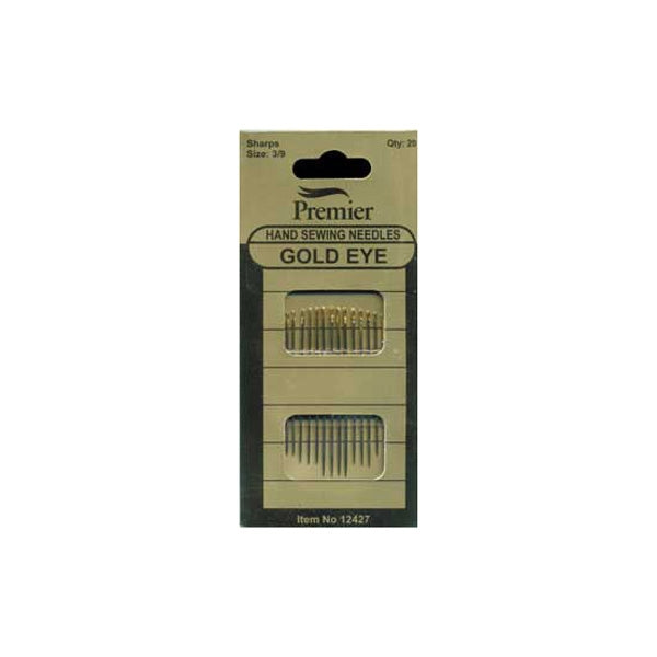 Sullivans Hand Sewing Needles, Sharp / Gold Eye