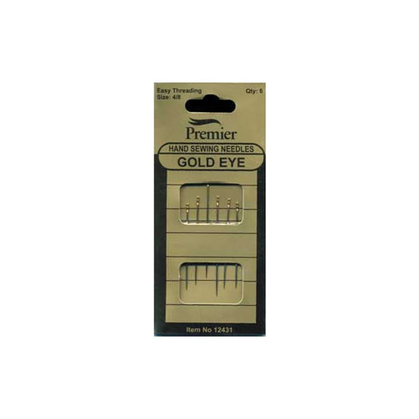 Sullivans Hand Sewing Needles,   Self Threading / Gold Eye