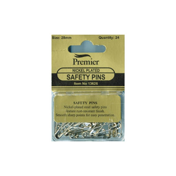 Sullivans Safety Pins, Nickle- 28 mm