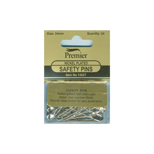 Sullivans Safety Pins, Nickle- 34 mm