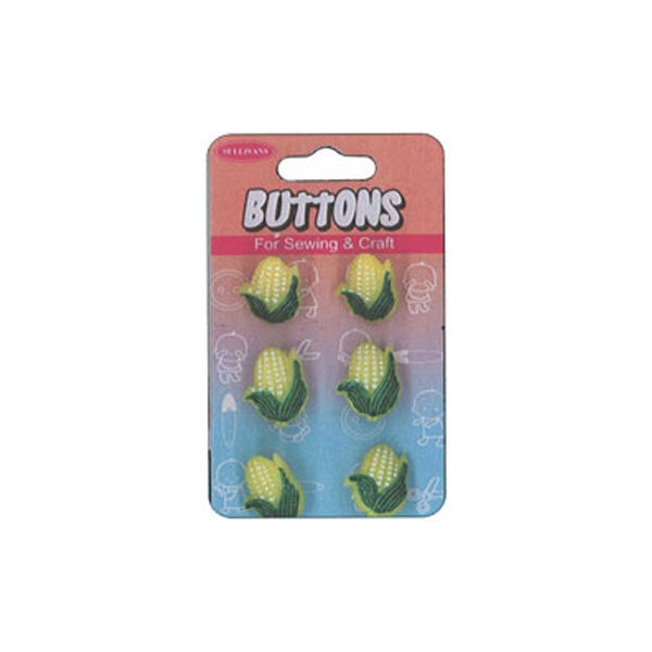 Sullivans Plastic Button, Corn