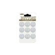 Sullivans Plastic Button, Frosted- 14 mm