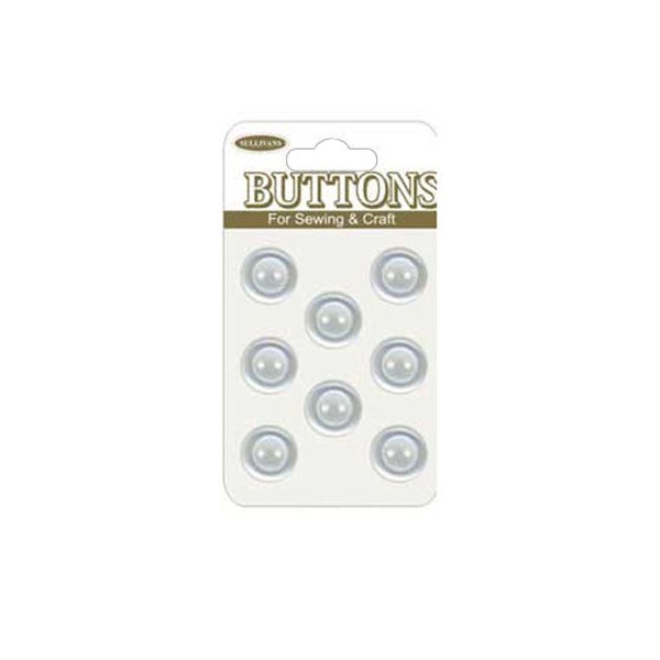 Sullivans Plastic Button, Frosted- 12 mm