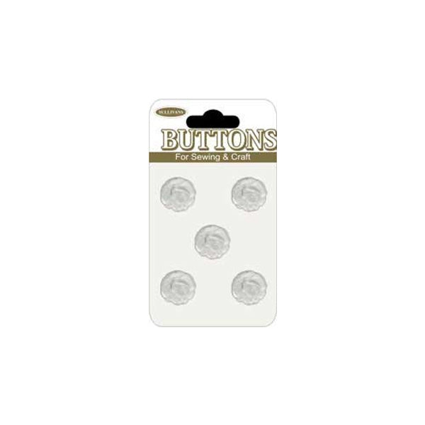 Sullivans Plastic Button, Clear- 12 mm