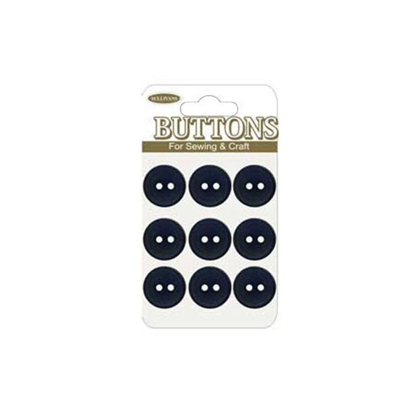 Sullivans Plastic Button, Navy- 14 mm