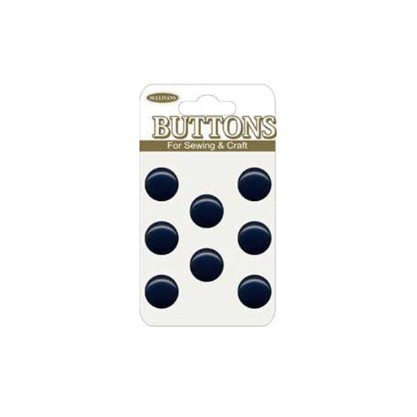 Sullivans Plastic Button, Navy- 11 mm