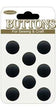 Sullivans Round Button 8pc, Black- 11mm