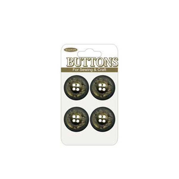 Sullivans Plastic Button, Brown / Bronze- 20 mm