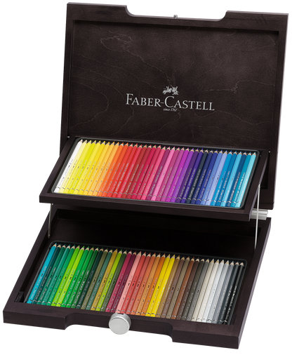 Faber Castell Albrecht Durer Artists Watercolour Pencils Assorted In Wooden Case Of 72