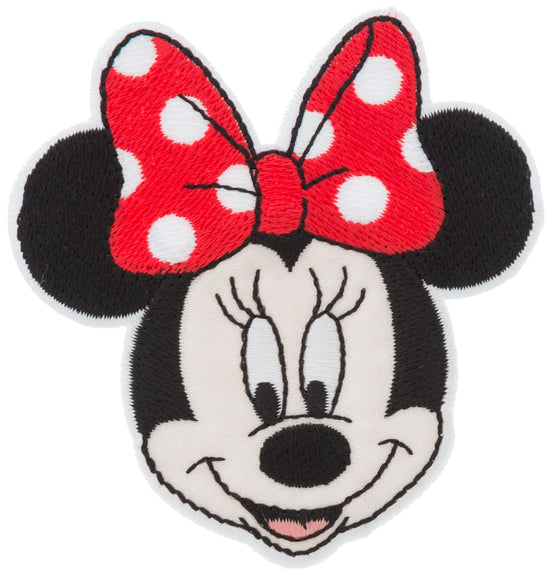 Minnie Mouse - Disney - Pink & White Bow - Embroidered Iron On Applique  Patch