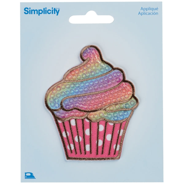 Simplicity Appliques, Rainbow Cupcake