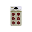 Sullivans Plastic Button, Red- 12 mm