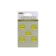 Sullivans Plastic Button, Yellow- 15 mm