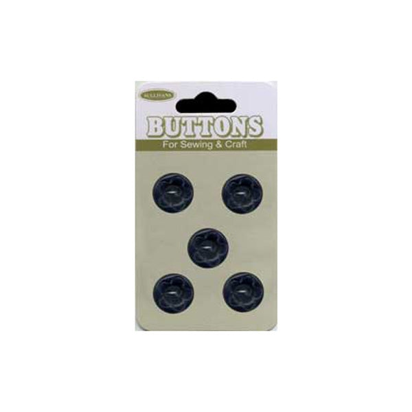 Sullivans Plastic Button, Black- 12 mm