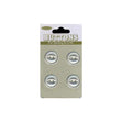 Sullivans Plastic Button, Frosted- 13 mm