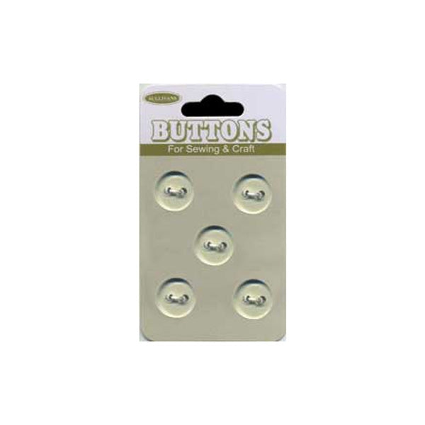 Sullivans Plastic Button, Clear- 13 mm