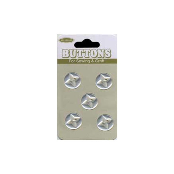 Sullivans Plastic Button, Frosted- 14 mm