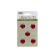 Sullivans Plastic Button, Red- 11 mm