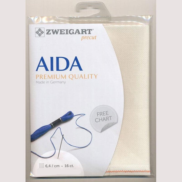 Zweigart Fat Quarter Aida, Ecru- 16 cnt