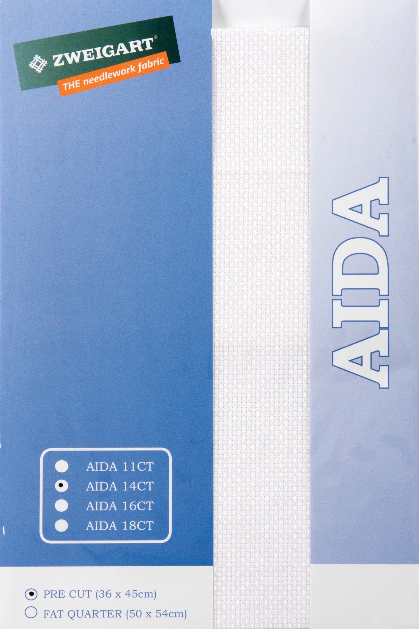 Zweigart Pre-Cut Aida Cloth 14ct, White