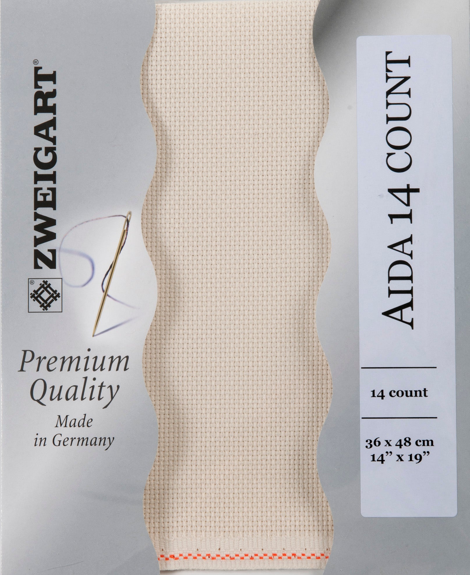 Zweigart Pre-Cut Aida Cloth 14ct, Ecru