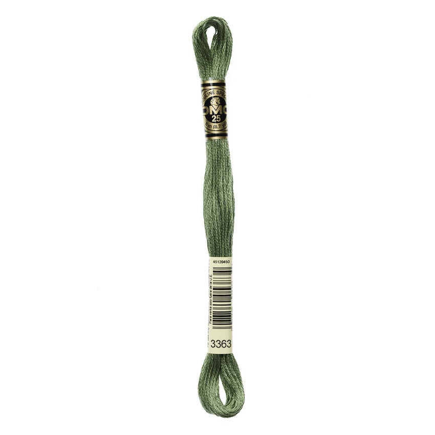 DMC Stranded Cotton Variegated Thread, Medium Pine Green 3363