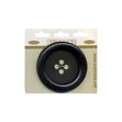 Sullivans Plastic Button, Black Frosted- 63 mm